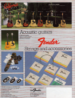 1983 Fender Catalogue - Featuring 'F' Series 210 Dreadnought